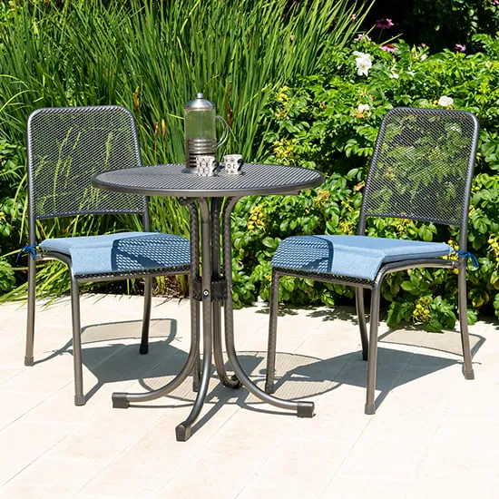 Prats Bistro Set with 2 Chairs - Blue