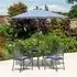 Prats Dining Set with Parasol - Blue