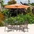 Prats Dining Set with Parasol - Ochre