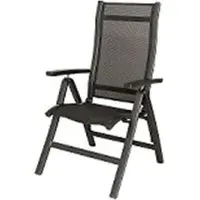 Prats Folding Recliner - Grey, Metal