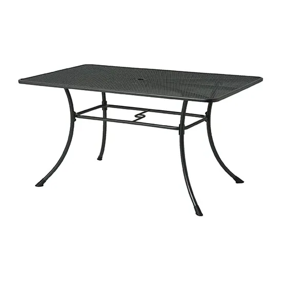 Prats Rectangular Dining Table - Grey, Metal