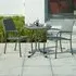 Prats Round Bistro Set with 2 Armchairs - Grey, Metal