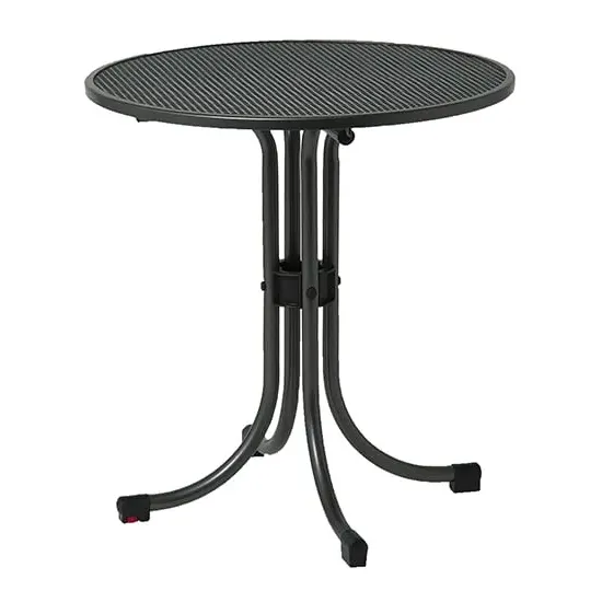 Prats Round Bistro Table - Grey, Metal image