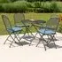 Prats Round Dining Table with 4 Chairs - Blue