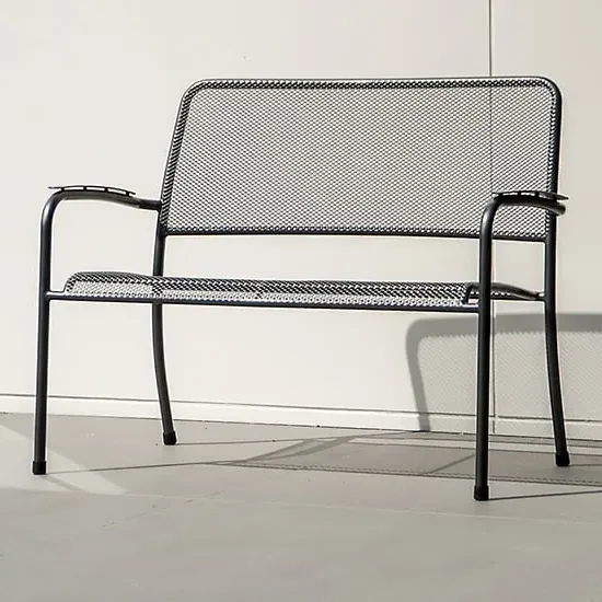 Prats Seating Bench - Grey, Metal