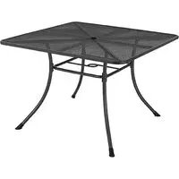 Prats Square Outdoor Dining Table - Grey, Metal
