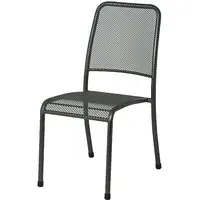 Prats Stacking Dining Chair - Grey, Metal