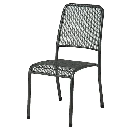 Prats Stacking Dining Chair - Grey, Metal image