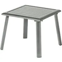Prats Sunbed Side Table - Grey, Metal