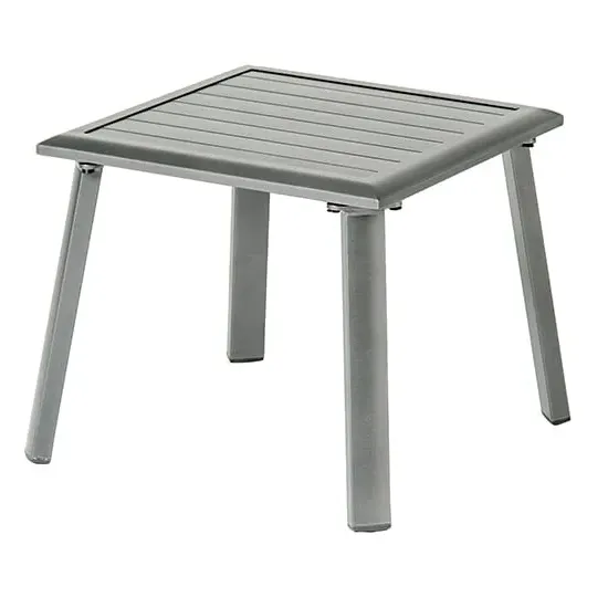 Prats Sunbed Side Table - Grey, Metal