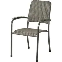 Prats Woven Armchair - Grey, Metal