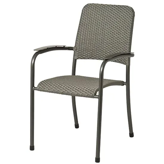 Prats Woven Armchair - Grey, Metal