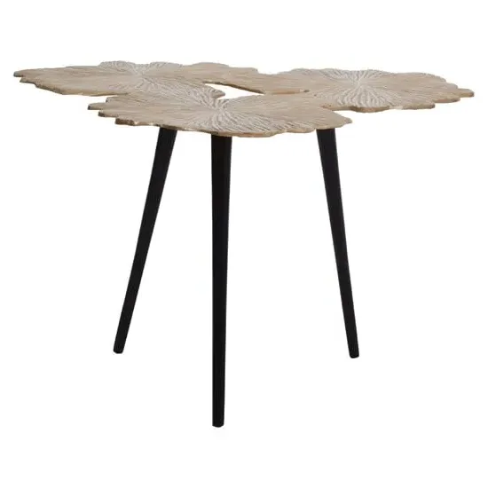 Pratt Large Ginkgo Leaf Side Table - Gold, Aluminium