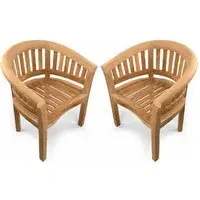 Prattville Outdoor Arm Chairs in Pair - Teak alternate view