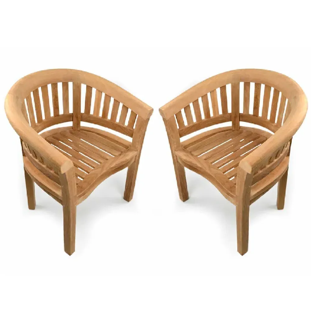 Prattville Outdoor Arm Chairs in Pair - Teak product