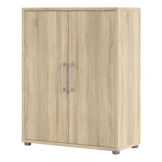 Prax 2 Door Office Storage Cabinet - Oak image