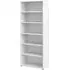 Prax 5 Shelves Bookcase - White