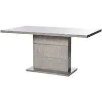 Prestina Rectangular Dining Table - Concrete Effect, Steel