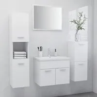 Preston 60cm Bathroom Furniture Set - White, Engineered Wood alternate view