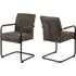 Preston Dining Chairs with Armrests - Anthracite, Fabric