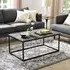 Preston Rectangular Coffee Table - Dark Concrete Effect, Wood