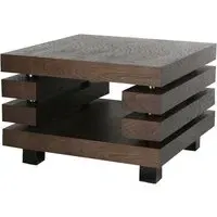 Preston Square Lamp Table - Dark Elm