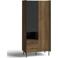 Preston Wardrobe with 2 Doors - Oak Walnut