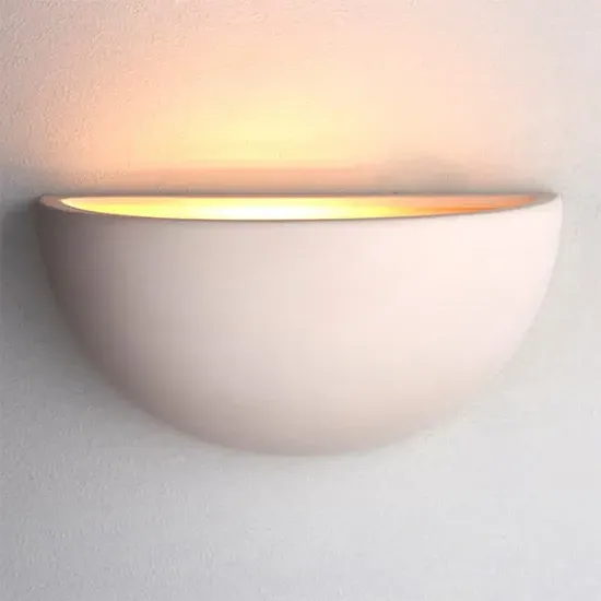 Pride Half Moon Wall Light - Unglazed Ceramic image