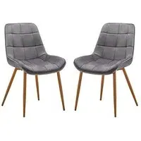 Primo Dining Chairs - Grey, Fabric