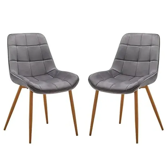 Primo Dining Chairs - Grey, Fabric image