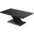 Prisca Coffee Table - Black Glass, Wood Chrome Base