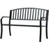 Prisha Steel Garden Bench - Black