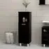 Pueblo Bathroom Storage Cabinet with 1 Door - Black