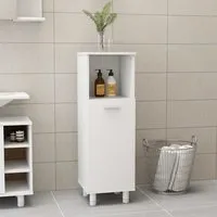Pueblo Bathroom Storage Cabinet with 1 Door - White