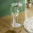 Pulaski Round Mirrored Flower Column - Brass