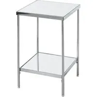 Pulaski Small Square End Table - Mirrored, Chrome alternate view