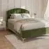 Pulford Double Ottoman Bed with Storage - Green, Velvet