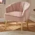Pulford Velvet Accent Chair - Pink, Velvet