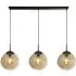 Punch 3-Light Champagne Glass Bar Pendant Light - Black