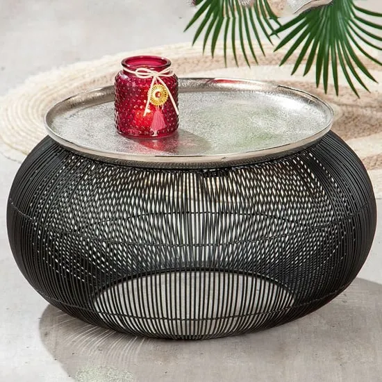 Puntual Aluminium Coffee Table - Black, Silver image