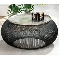 Puntual Aluminium Side Table - Silver, Black