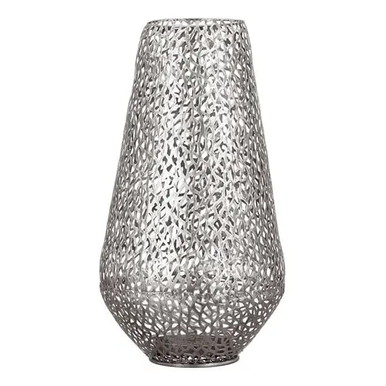 Purley Floor Lantern - Antique Silver, Metal