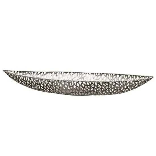 Purley Large Decorative Dish - Antique Silver, Metal
