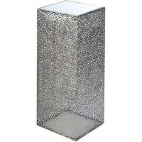 Purley Small Glass Metal Decorative Pillar - Silver