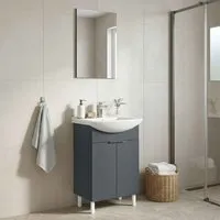 Purus 550mm Bathroom Furniture Set with 2 Doors - Anthracite alternate view