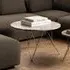 Putnam Round Coffee Table with Chrome Legs - Grey Brown, Marble