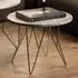 Putnam Round Side Table - Grey Brown, Marble
