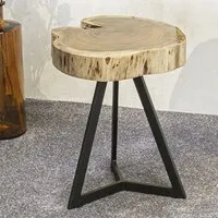 Putnam Small End Table - Black, Oak alternate view