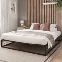 Putney Small Double Bed Frame - Black, Metal