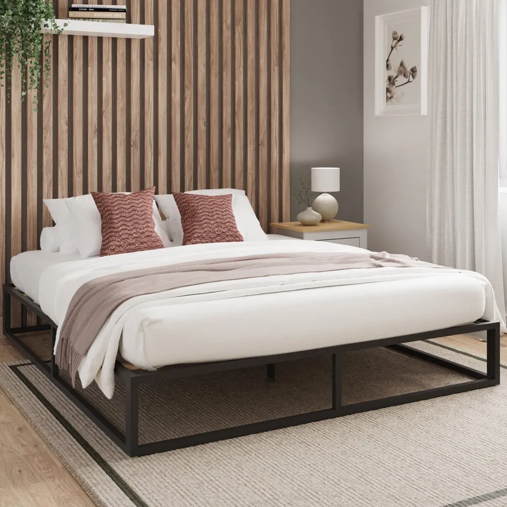 Putney Small Double Bed Frame - Black, Metal image